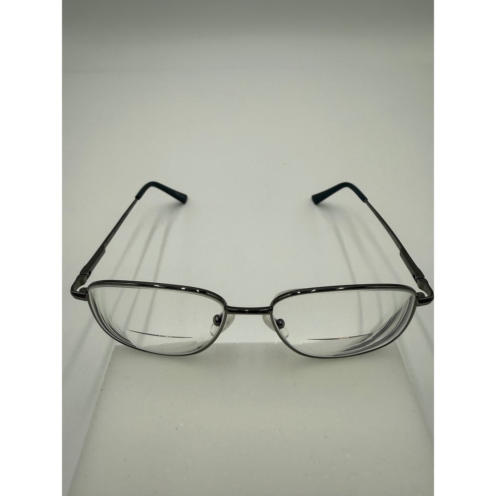 Adolfo Colonel Gun Eyeglass Frames Mens 53-16-140 Gunmetal Excellent Rectangular